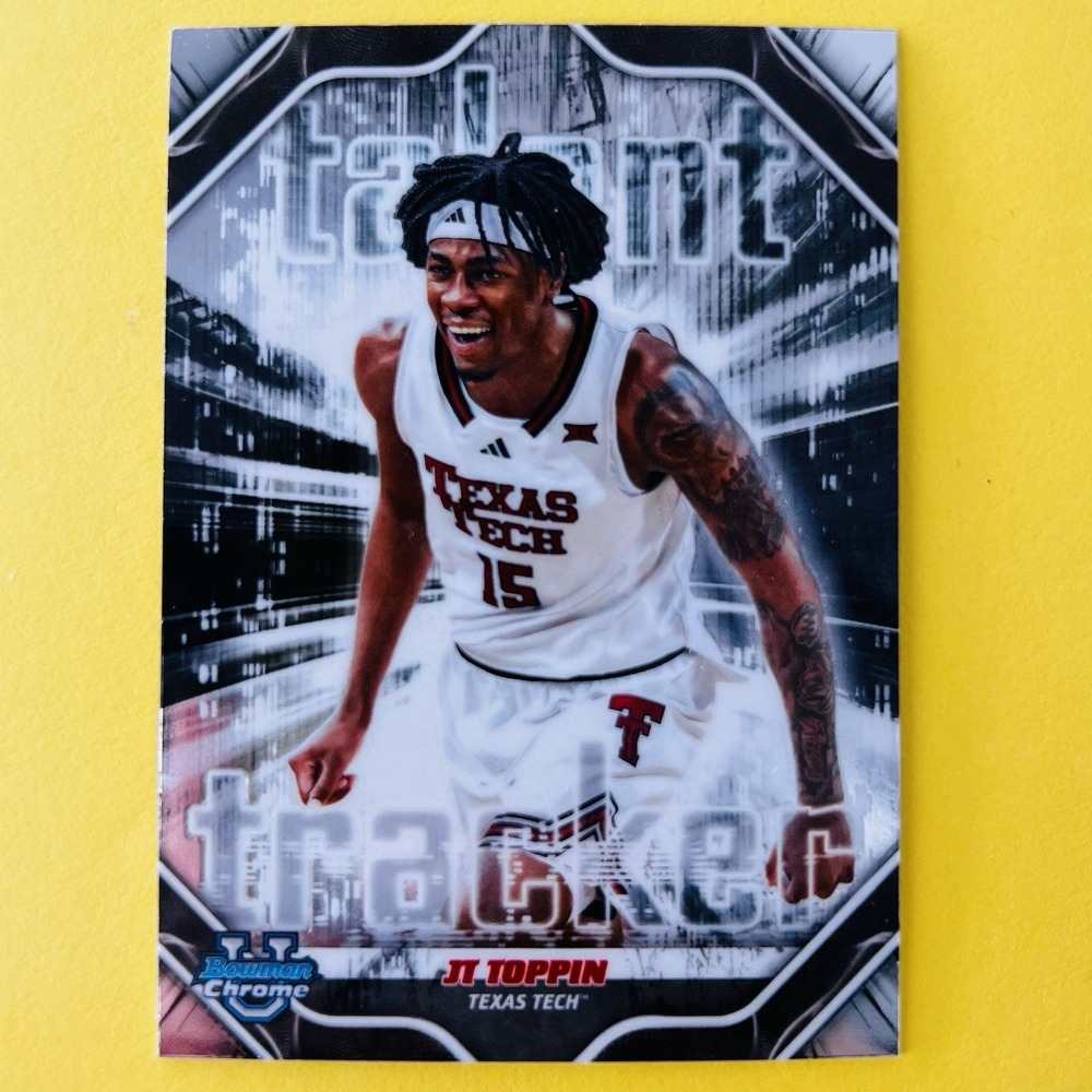 2025/26 Bowman Chrome U Basketball JT Toppin Talent Tracker Texas Tech TT-21